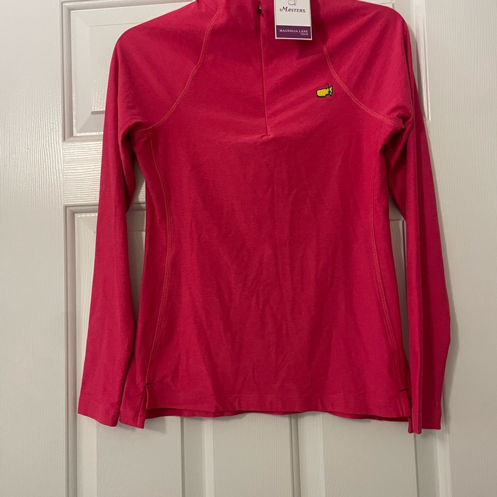 NWT Masters Golf Magnolia Lane Tech Pink Pullover
